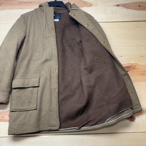 Vintage Cooper Sportswear Jacket Small Brown Wool Coat Newark New Jersey 70s - Picture 8 of 16